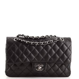 Classic Double Flap Bag Quilted Perforated Lambskin Medium