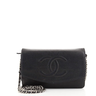 Chanel Vintage Timeless Wallet on Chain Caviar