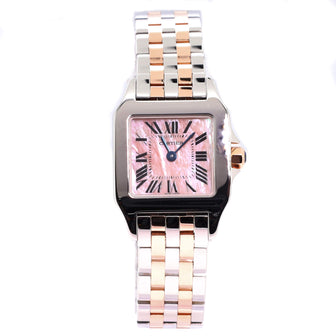 Cartier Santos Demoiselle Quartz Watch Stainless Steel and Rose Gold with Mother of Pearl 20