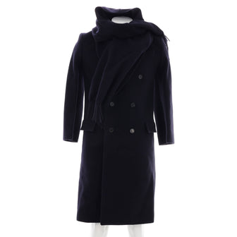 Balenciaga Women's Headscarf Coat Wool Blend