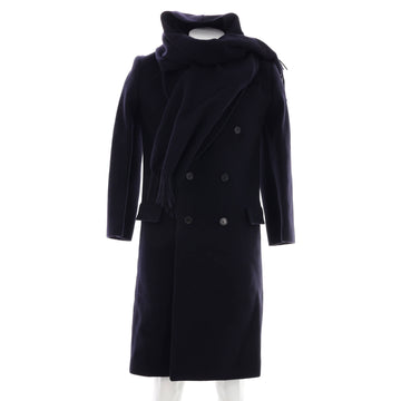 Balenciaga Women's Headscarf Coat Wool Blend