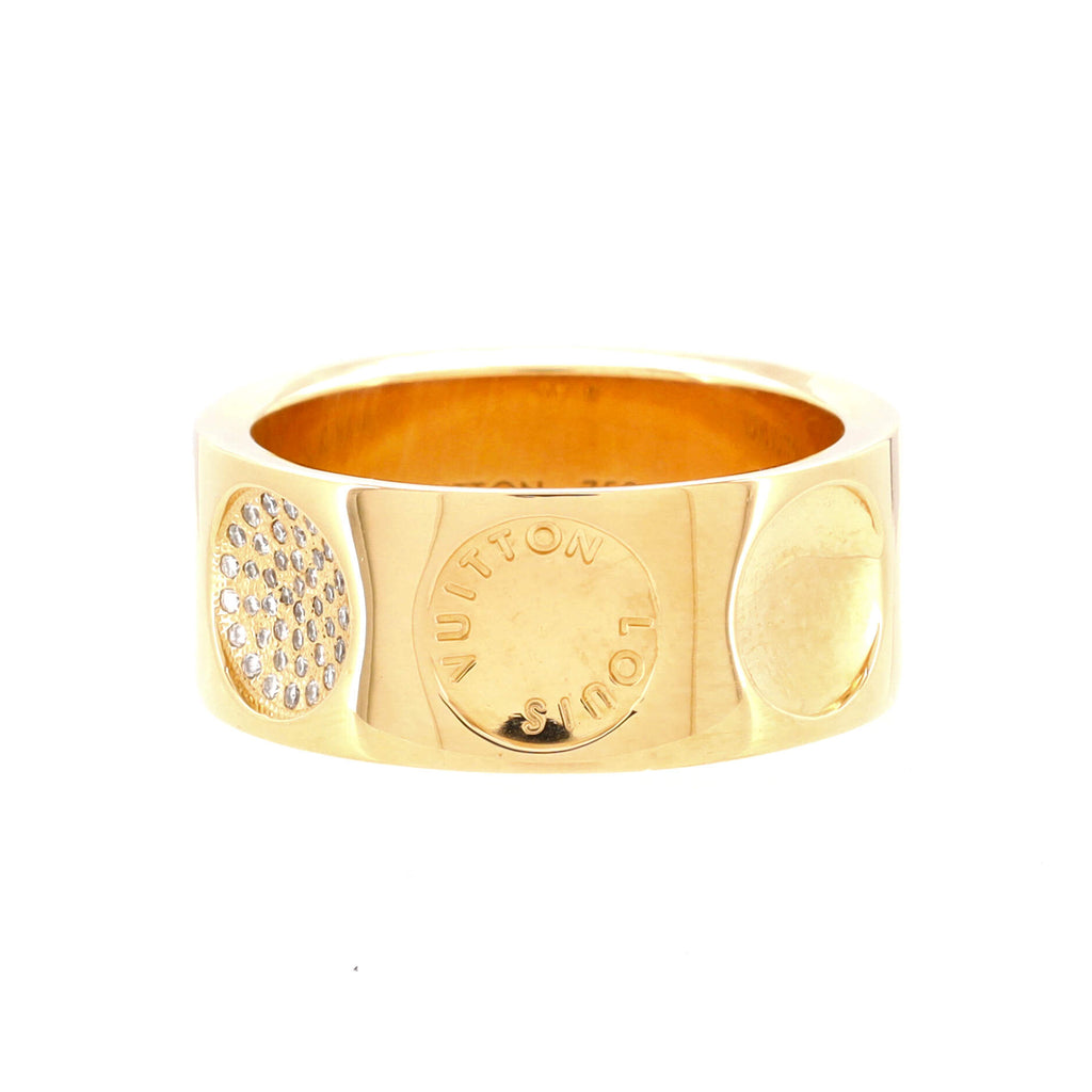 Louis Vuitton Empreinte Band Ring 18K Yellow Gold with Diamonds Yellow gold  18083712