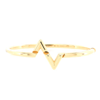 Louis Vuitton LV Volt Upside Down Bracelet, Yellow and White Gold and Diamonds Gold. Size S
