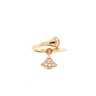 Bvlgari Divas' Dream Charm Ring 18K Rose Gold with Diamonds