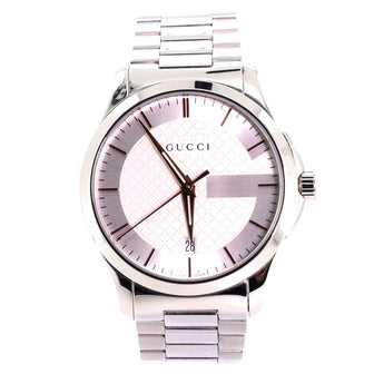 Gucci G-Timeless Diamante Quartz Watch Stainless Steel 38