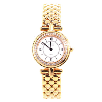 Van Cleef & Arpels Classique Quartz Watch Yellow Gold with Diamond Bezel 24