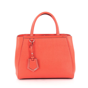 Fendi 2Jours Handbag Leather Petite Red 1808401