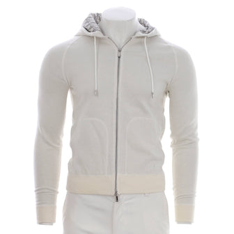 Christian Dior Men's Zip Hoodie Cotton and Cashmere with Oblique Interior
