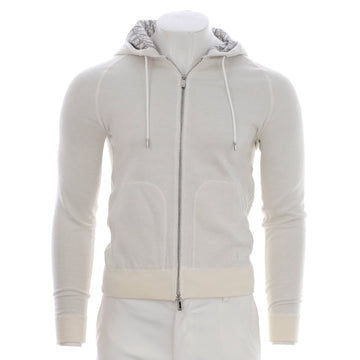 Christian Dior Men's Zip Hoodie Cotton and Cashmere with Oblique Interior