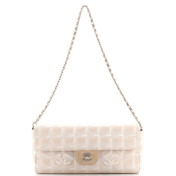 Chanel Travel Line Flap Bag Quilted Nylon East West
