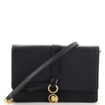 Chloe Alphabet Chain Clutch Bag Leather