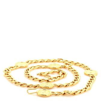 Chanel Vintage Medallion Charms Chain Belt Metal