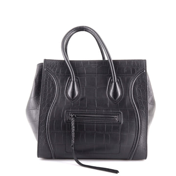 Celine Phantom Bag Crocodile Embossed Leather Medium