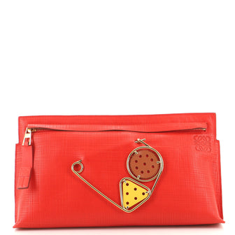 Loewe Meccano Double Pin T Pouch Textured Leather