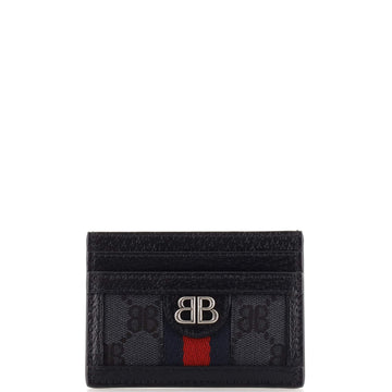 Gucci x Balenciaga The Hacker Project Web Card Holder BB Canvas