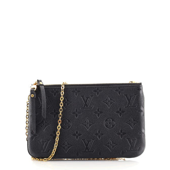 Louis Vuitton Double Zip Pochette Monogram Empreinte Leather