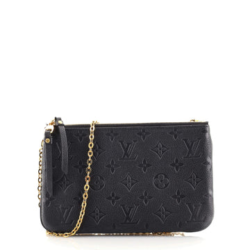 Louis Vuitton Double Zip Pochette Monogram Empreinte Leather