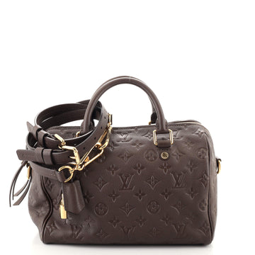 Louis Vuitton Speedy Bandouliere Bag Monogram Empreinte Leather 25