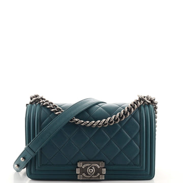 Chanel Boy Flap Bag Quilted Lambskin Old Medium
