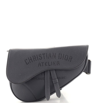 Christian Dior Saddle Crossbody Bag Atelier Signature Printed Leather