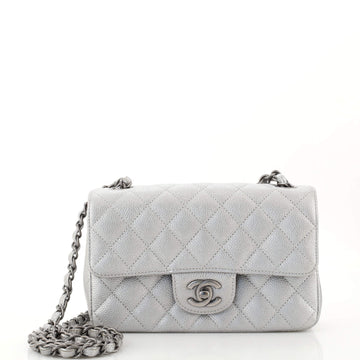 Chanel Classic Single Flap Bag Quilted Caviar Mini
