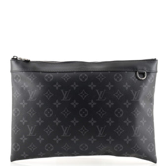 Louis Vuitton Discovery Pochette Monogram Eclipse Canvas GM