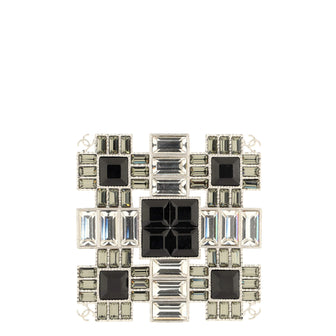 Chanel Square Brooch Crystals and Metal XL