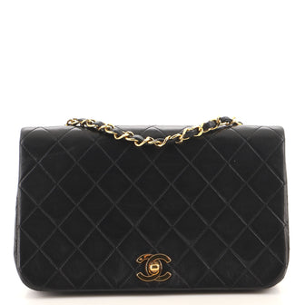 Chanel Vintage Full Flap Bag Quilted Lambskin Medium