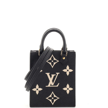 Louis Vuitton Petit Sac Plat Bag Bicolor Monogram Empreinte Giant