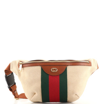 Gucci Zip Belt Bag Vintage Web Canvas Large