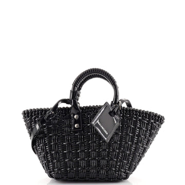 Balenciaga Bistro Panier Bag Woven Faux Leather XS