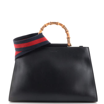 Gucci Nymphaea Top Handle Bag Leather Medium
