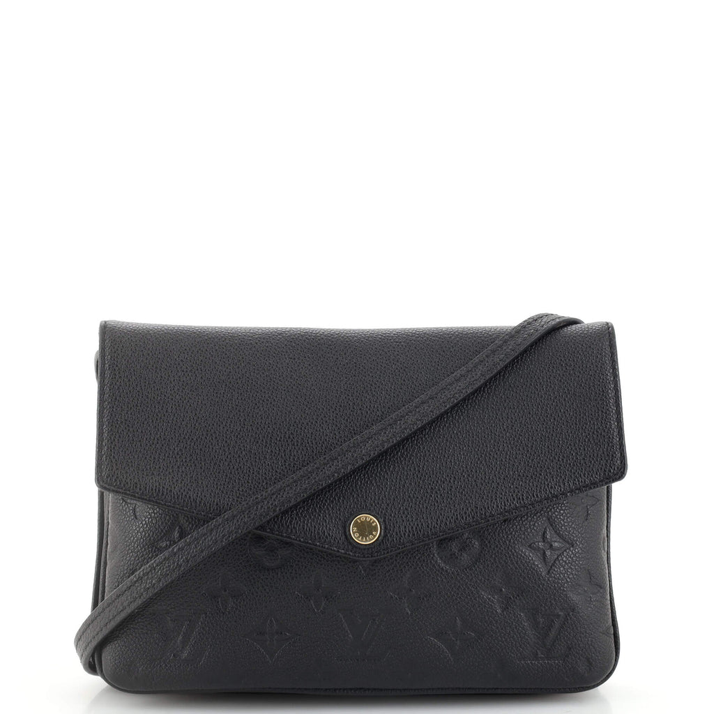 Louis Vuitton Black Monogram Empreinte Leather Twinset Bag Louis