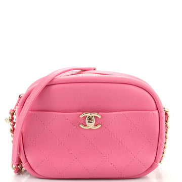 Chanel Casual Trip Camera Case Quilted Goatskin Small
