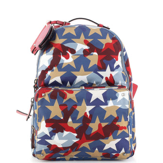 Valentino Garavani Rockstud Backpack Camo Nylon Medium