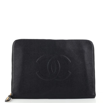 Chanel Timeless Zip Around Portfolio Caviar