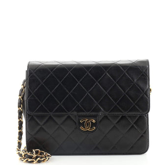 Chanel Vintage Clutch with Chain Quilted Leather Small