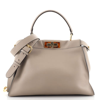 Fendi Peekaboo Bag Leather with Tortoise Detail Regular