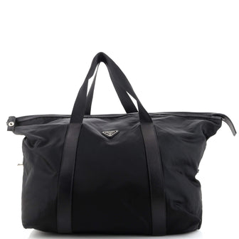 Prada Weekend Duffle Bag Tessuto with Saffiano Leather Large