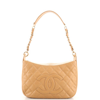 Chanel Timeless CC Chain Shoulder Bag Quilted Caviar Medium