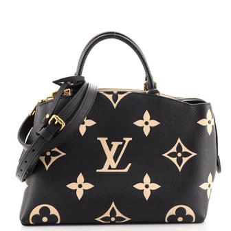 Louis Vuitton, Bags, Louis Vuitton Petit Palais Handbag Bicolor Monogram  Empreinte Giant Black