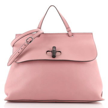 Gucci Bamboo Daily Top Handle Bag Leather Large