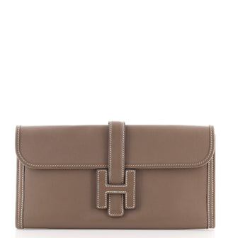 Hermès Authenticated Jige Clutch Bag