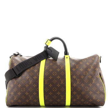 Louis Vuitton Keepall Bandouliere Bag Macassar Monogram Canvas 55