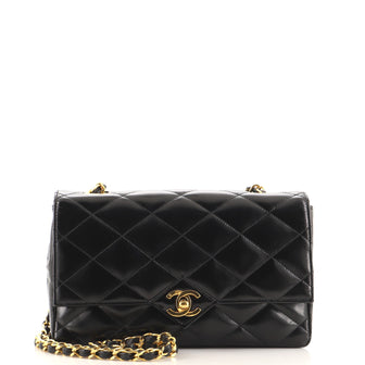 Chanel Vintage CC Chain Flap Bag Quilted Patent Medium