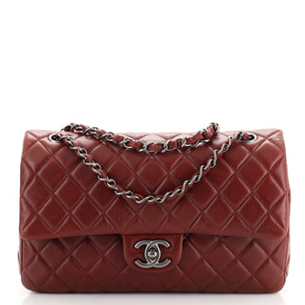 Chanel Vintage Classic Double Flap Bag Quilted Lambskin Medium