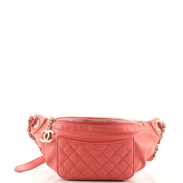 Chanel Bi Classic Waist Bag Quilted Crumpled Calfskin
