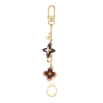 Louis Vuitton Blooming Flowers Chain Bag Charm and Key Holder Brass with Monogram Canvas