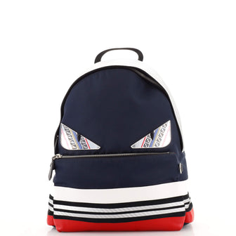 Fendi Monster Backpack Nylon with Leather Large