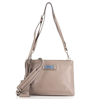 Prada Etiquette Double Zip Crossbody Glace Calf